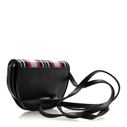 Burberry Calfskin Nylon Tartan Micro Olympia Card Case Bright Red 2 of 8
