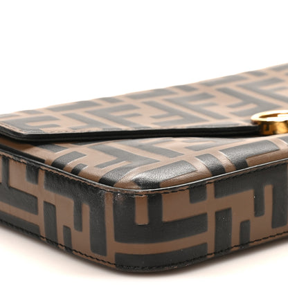 Fendi Vitello Soft F is Fendi Bi-Color FF 1974 Embossed Envelope Wallet On Chain with Pouches Maya Black 10 of 12