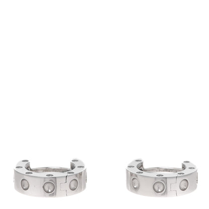 Roberto Coin 18K White Gold Pois Moi Symphony Huggie Hoop Earrings 4 of 5