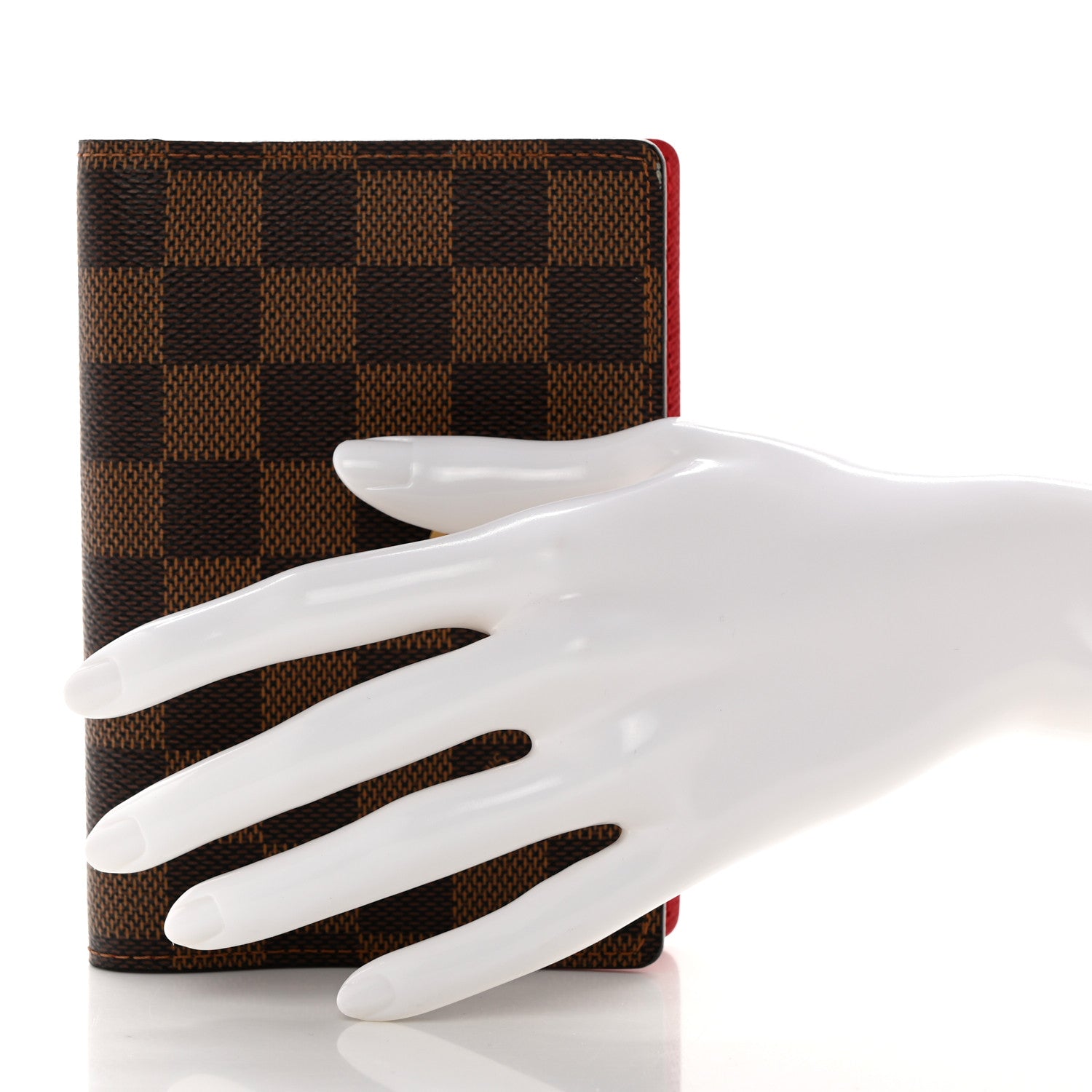 Louis Vuitton Damier Ebene Koala Small Ring Agenda Cover Red 2 of 8