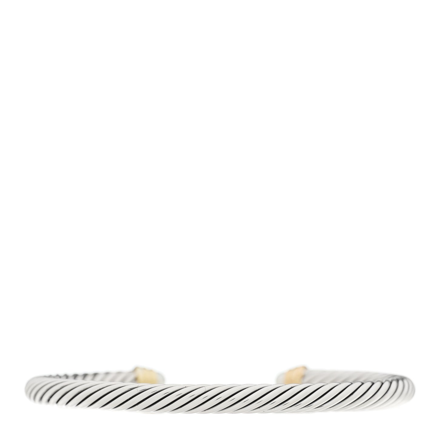 Sterling Silver 14K Yellow Gold Pearl 5mm Cable Classics Petite Color Bracelet