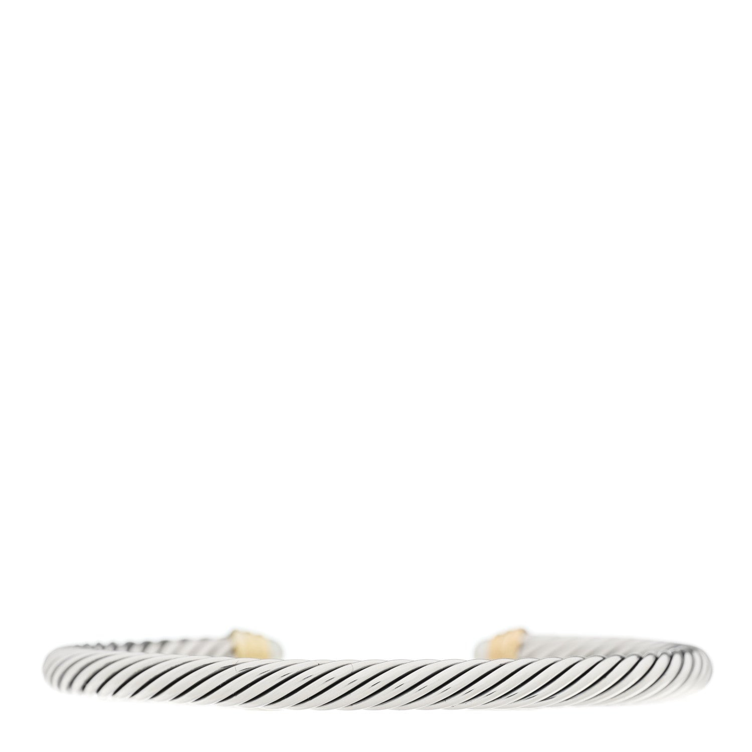 David Yurman Sterling Silver 14K Yellow Gold Pearl 5mm Cable Classics Petite Color Bracelet 2 of 3