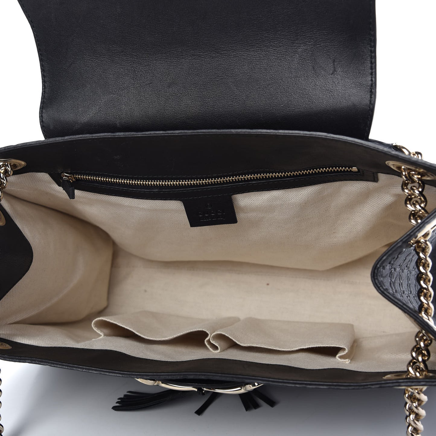 Guccissima Large Emily Chain Shoulder Bag Black
