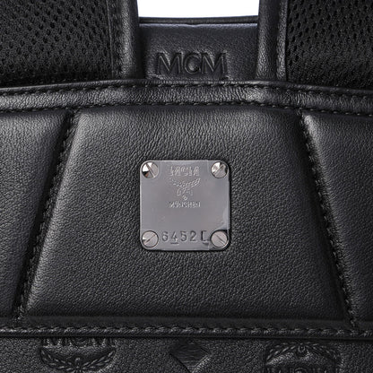 MCM Calfskin Ottomar Monogram Duke Backpack Black 7 of 14