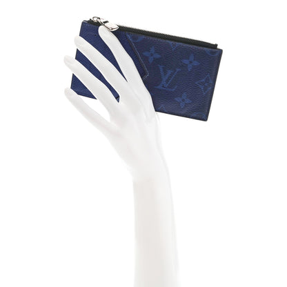 Louis Vuitton Monogram Taiga Coin Card Holder Cobalt 2 of 10