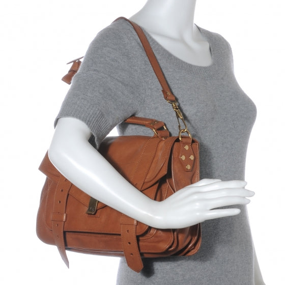 Proenza Schouler Lambskin PS1 Medium Satchel Saddle 2 of 8