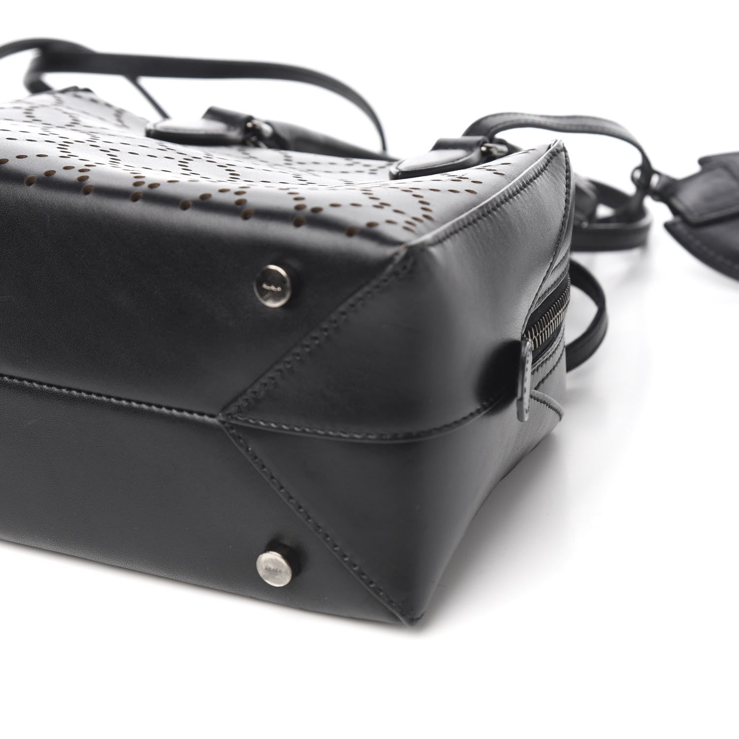 Alaia Calfskin Lux Laser Cut Arabesque Dome Bag Black 7 of 8