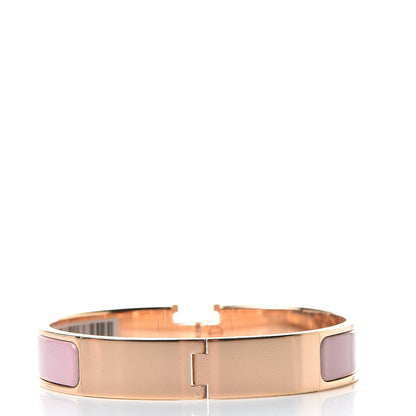 Hermes Enamel Narrow Clic Clac H Bracelet GM Rose Nacarat 3 of 6