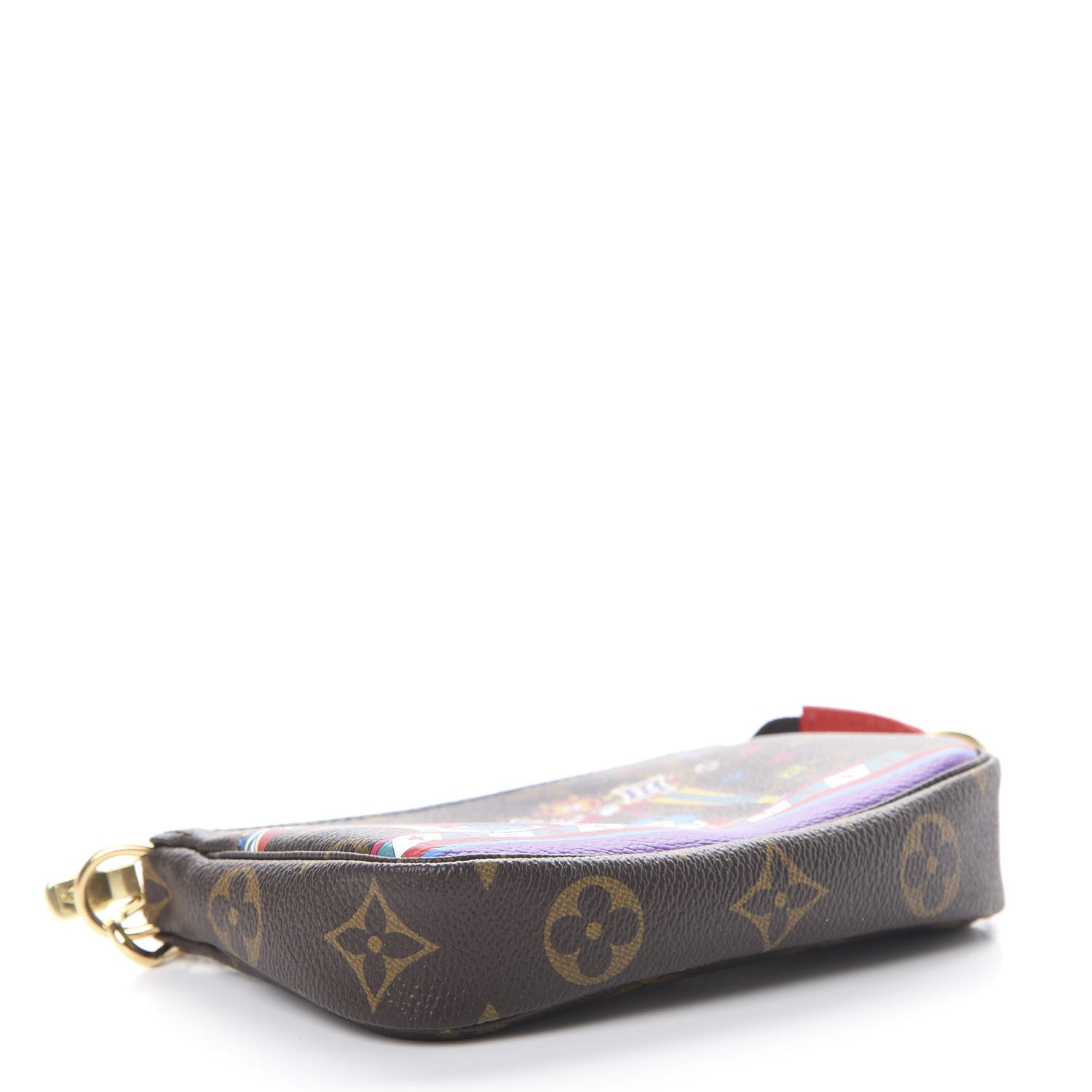 Louis Vuitton Monogram 2020 Christmas Animation Bumper Cars Mini Pochette Accessories Coquelicot 3 of 7