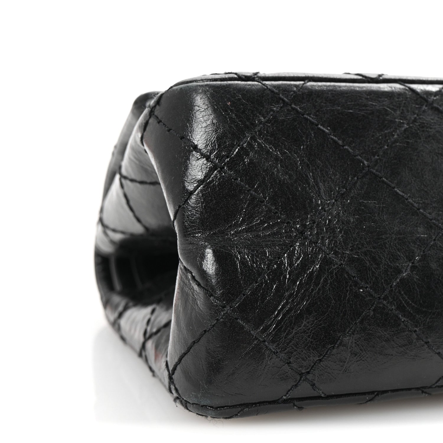 Chanel Aged Calfskin Quilted 2.55 Reissue Mini Flap So Black 9 of 10