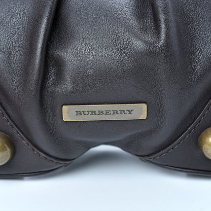 Burberry Calfskin Studded Medium Alverton Hobo Chocolate 12 of 15