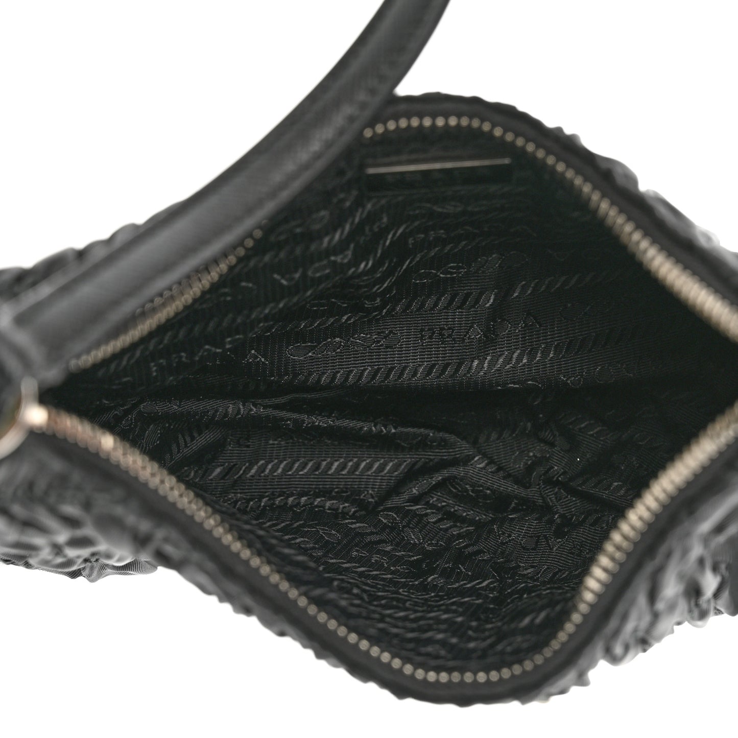 Tessuto Nylon Gaufre Shoulder Bag Black