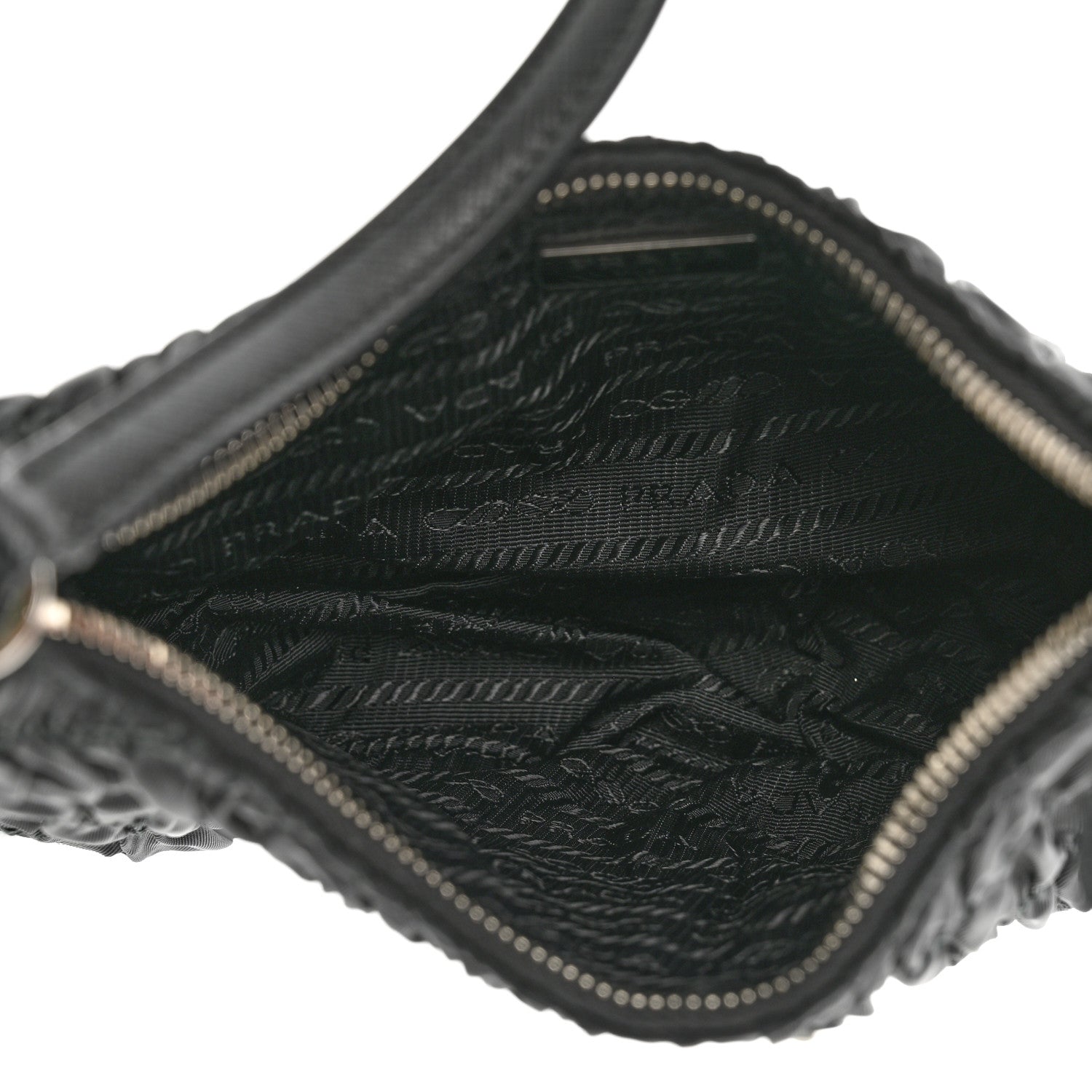 Prada Tessuto Nylon Gaufre Shoulder Bag Black 4 of 8