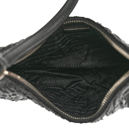 Prada Tessuto Nylon Gaufre Shoulder Bag Black 4 of 8