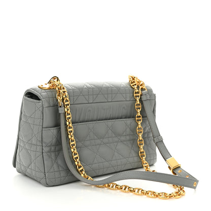 Christian Dior Calfskin Cannage Medium Caro Bag Ethereal Grey 3 of 11