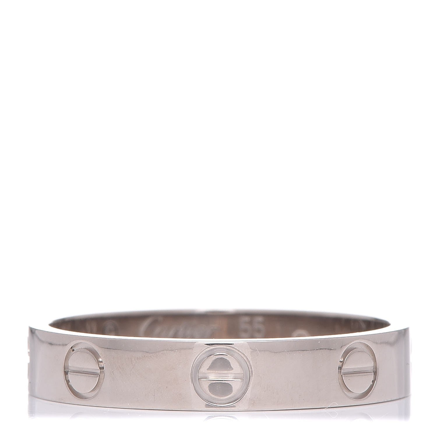 Cartier 18K White Gold 3.5mm LOVE Wedding Band Ring 55 7.25 1 of 4