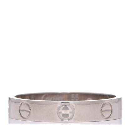 Cartier 18K White Gold 3.5mm LOVE Wedding Band Ring 55 7.25 1 of 4