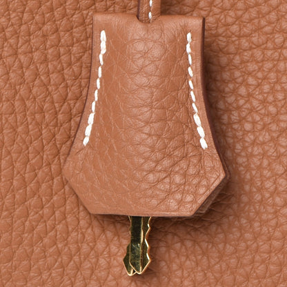Hermes Taurillon Clemence Retourne Horseshoe Kelly 28 Gold 34 of 40