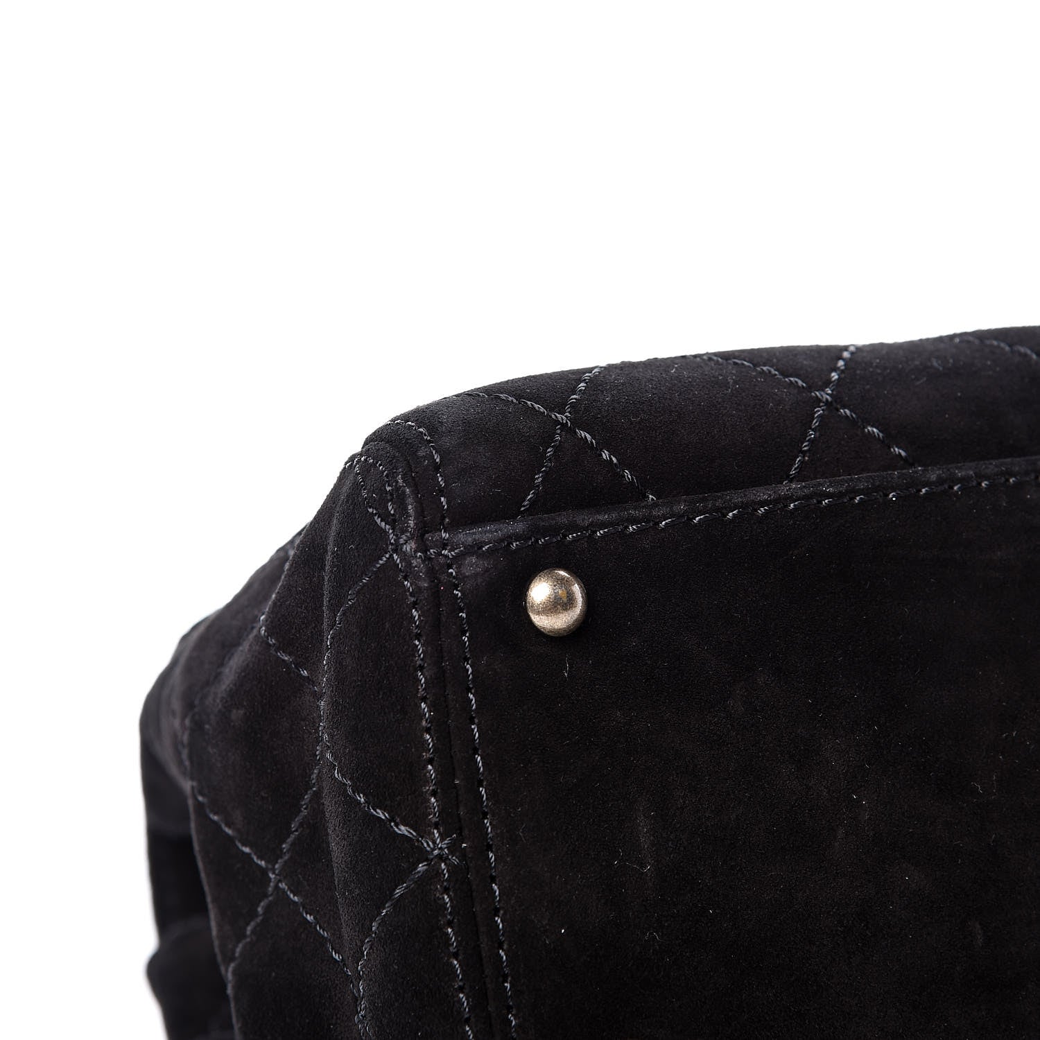 Chanel Suede Diamond Stitched Flap Bag Black 11 of 17