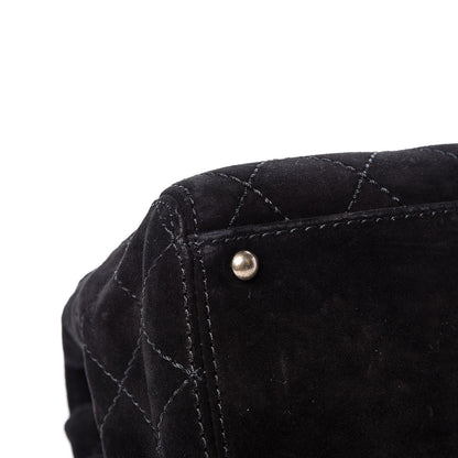 Chanel Suede Diamond Stitched Flap Bag Black 11 of 17