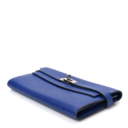 Hermes Epsom Kelly Longue Wallet Bleu Electrique 7 of 7