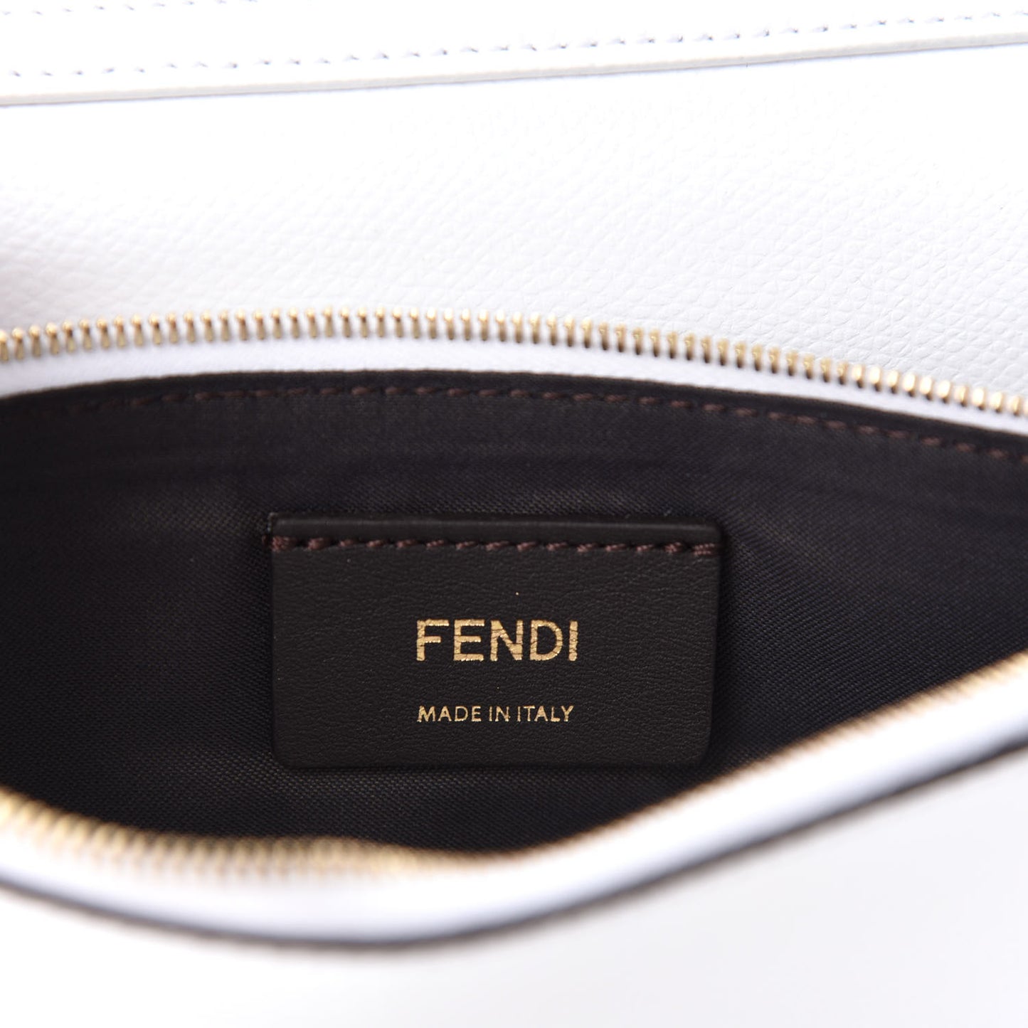 Vitello Cruise F is Fendi FF 1974 Embossed Medium Envelope Wallet On Chain Optical White Maya Black