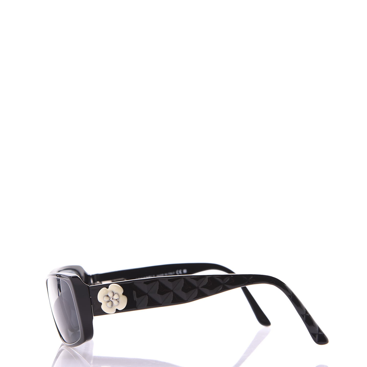 Chanel Camellia CC Sunglasses 5111 Black 2 of 7