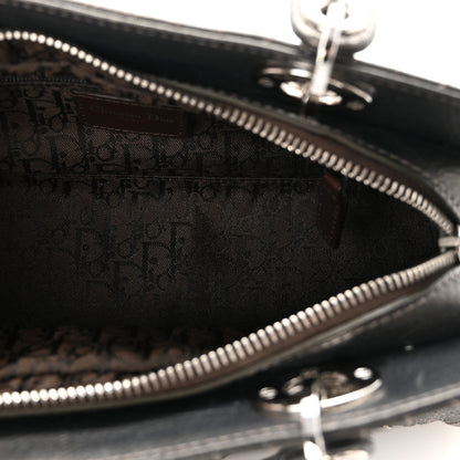 Christian Dior Metallic Calfskin Cannage Stitched Small East West Lady Dior Bronze 5 of 10