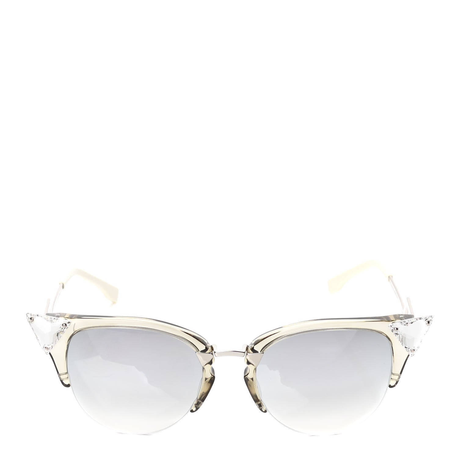 Fendi Iridia Cat Eye Sunglasses FF 0041/S Silver 4 of 12