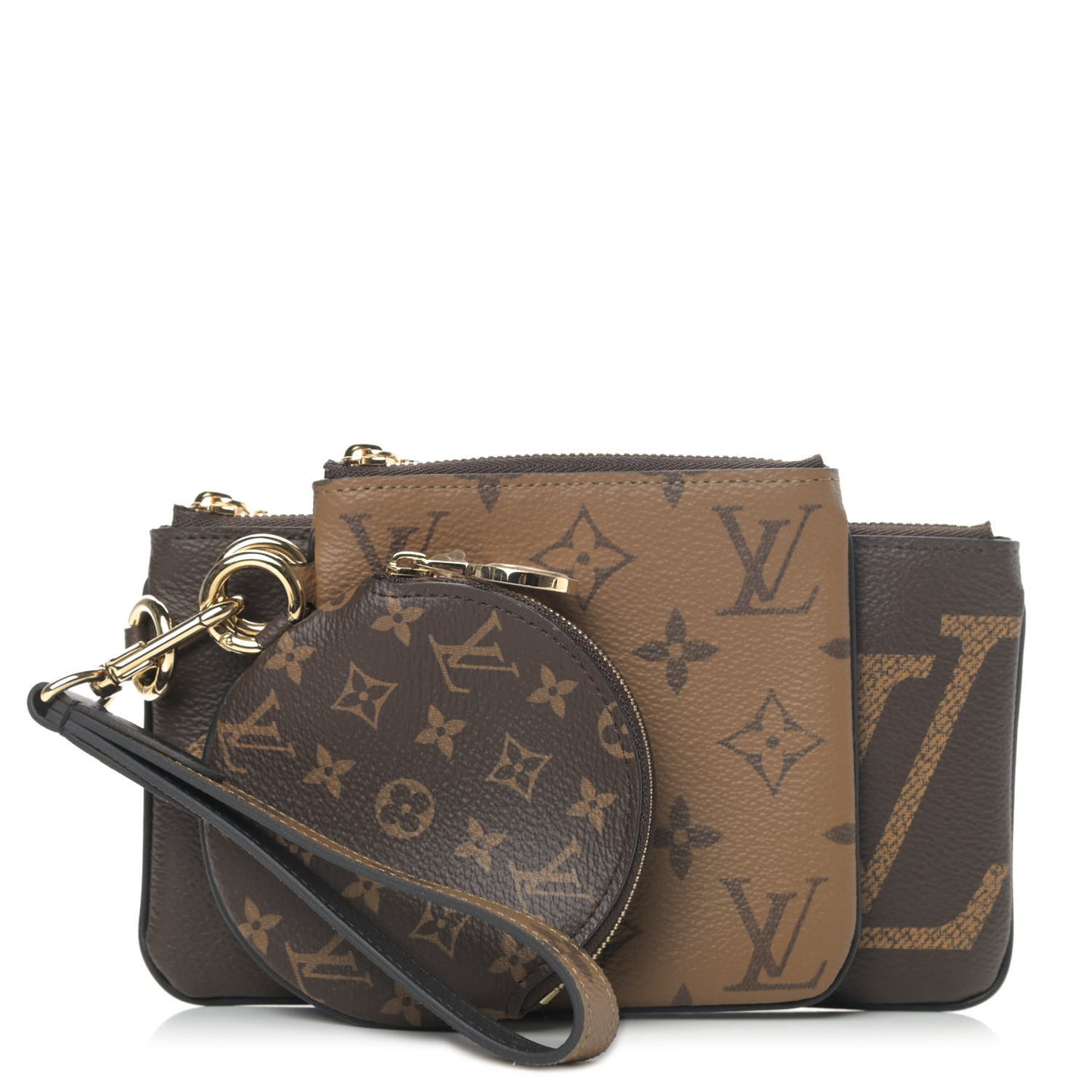 Reverse Monogram Giant Trio Pouch