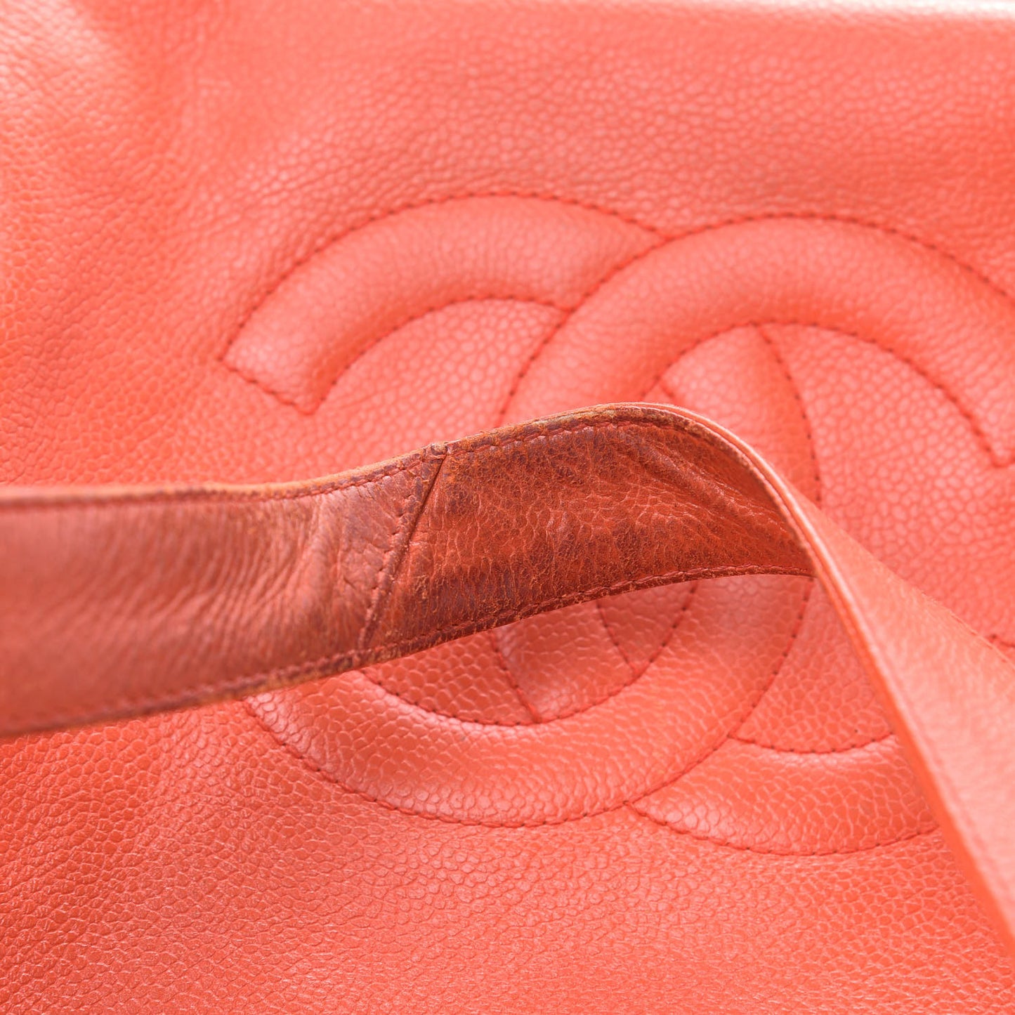 Caviar CC Shoulder Bag Orange