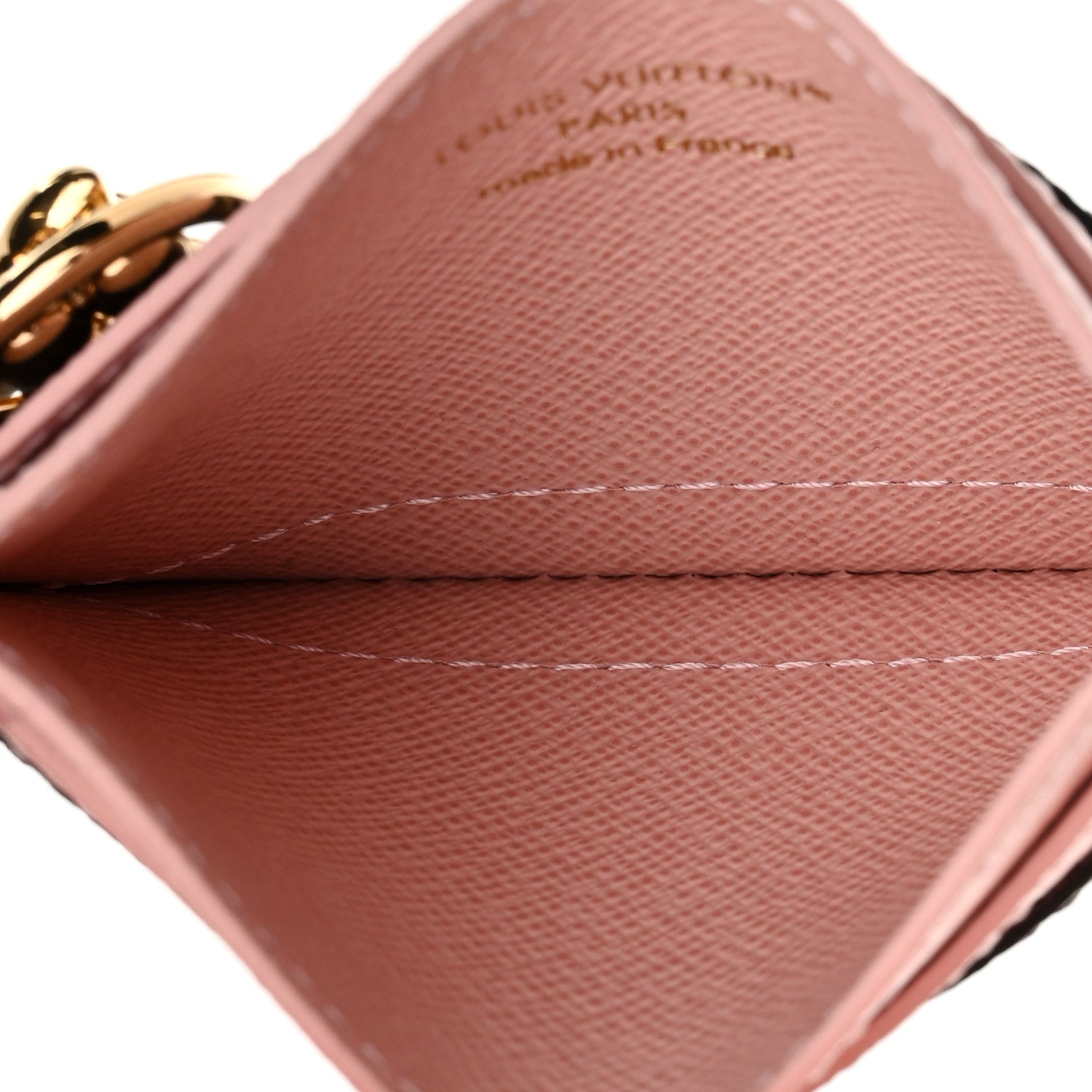 Louis Vuitton Monogram LV Charms Card Holder Rose Ballerine