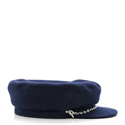 Hermes Cashmere Womens Belle-Ile Cap 57 Navy 5 of 8