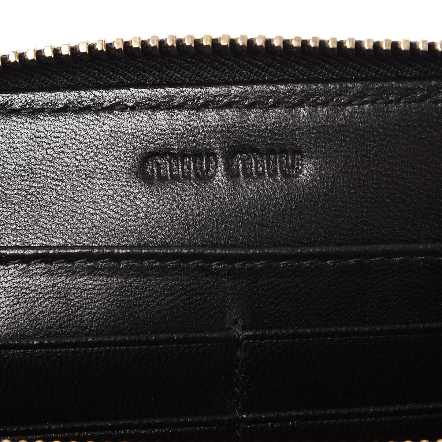 Nappa Metal Studded Zip Around Wallet Nero Black