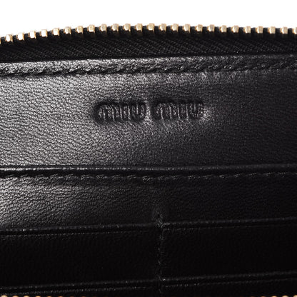 Miu Miu Nappa Metal Studded Zip Around Wallet Nero Black 6 of 6