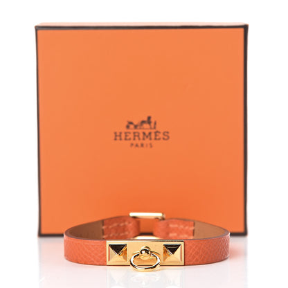 Hermes Epsom Micro Rivale Bracelet XS Orange 6 of 6