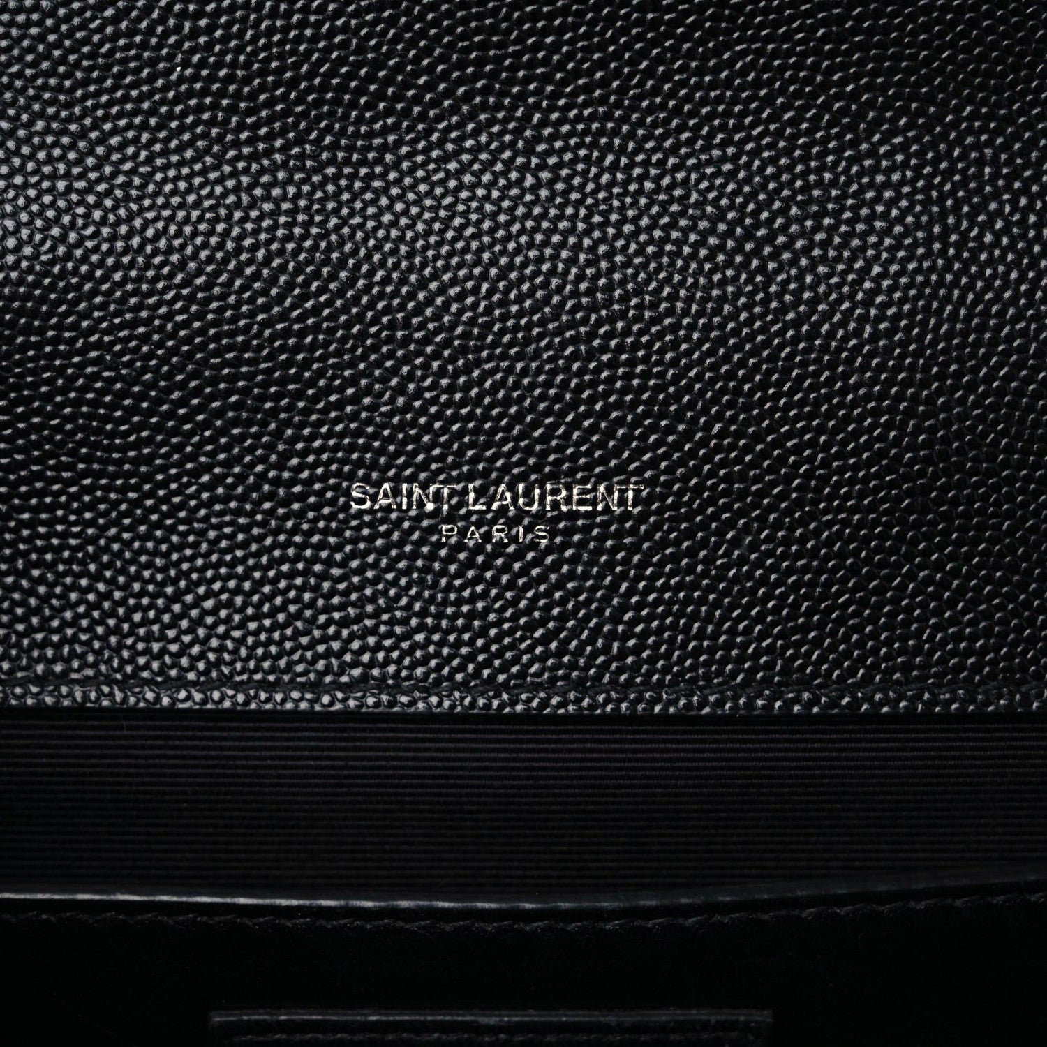 Saint Laurent Grain De Poudre Textured Mixed Matelasse Triquilt Medium Monogram Satchel Black 6 of 19