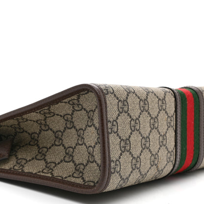 Gucci GG Supreme Monogram Web Ophidia GG Toiletry Case Beige New Acero 8 of 9