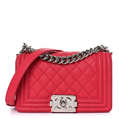 Chanel Caviar Quilted Small Boy Flap Red 1 of 15