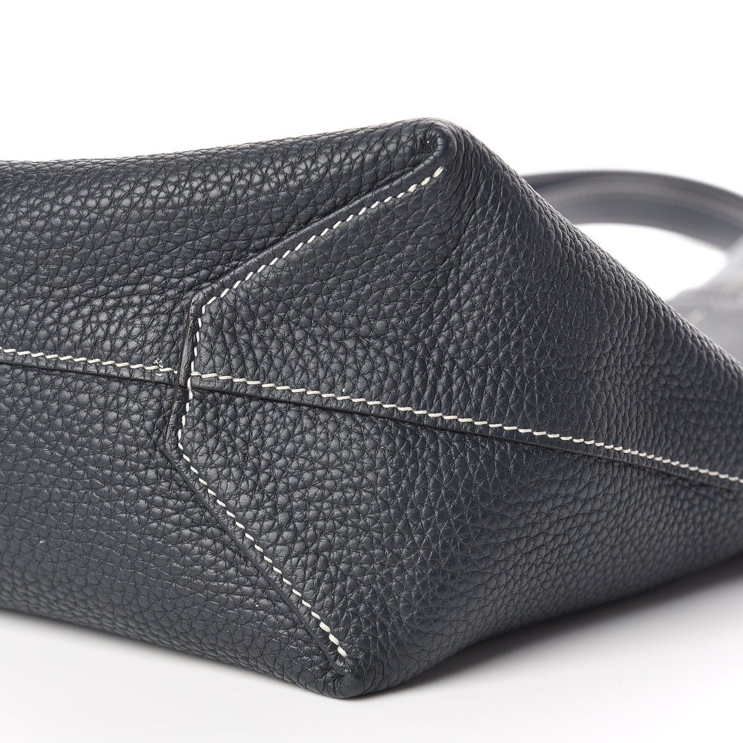 Taurillon Clemence Double Sens 36 Reversible Tote Bleu Lin Bleu Obscur