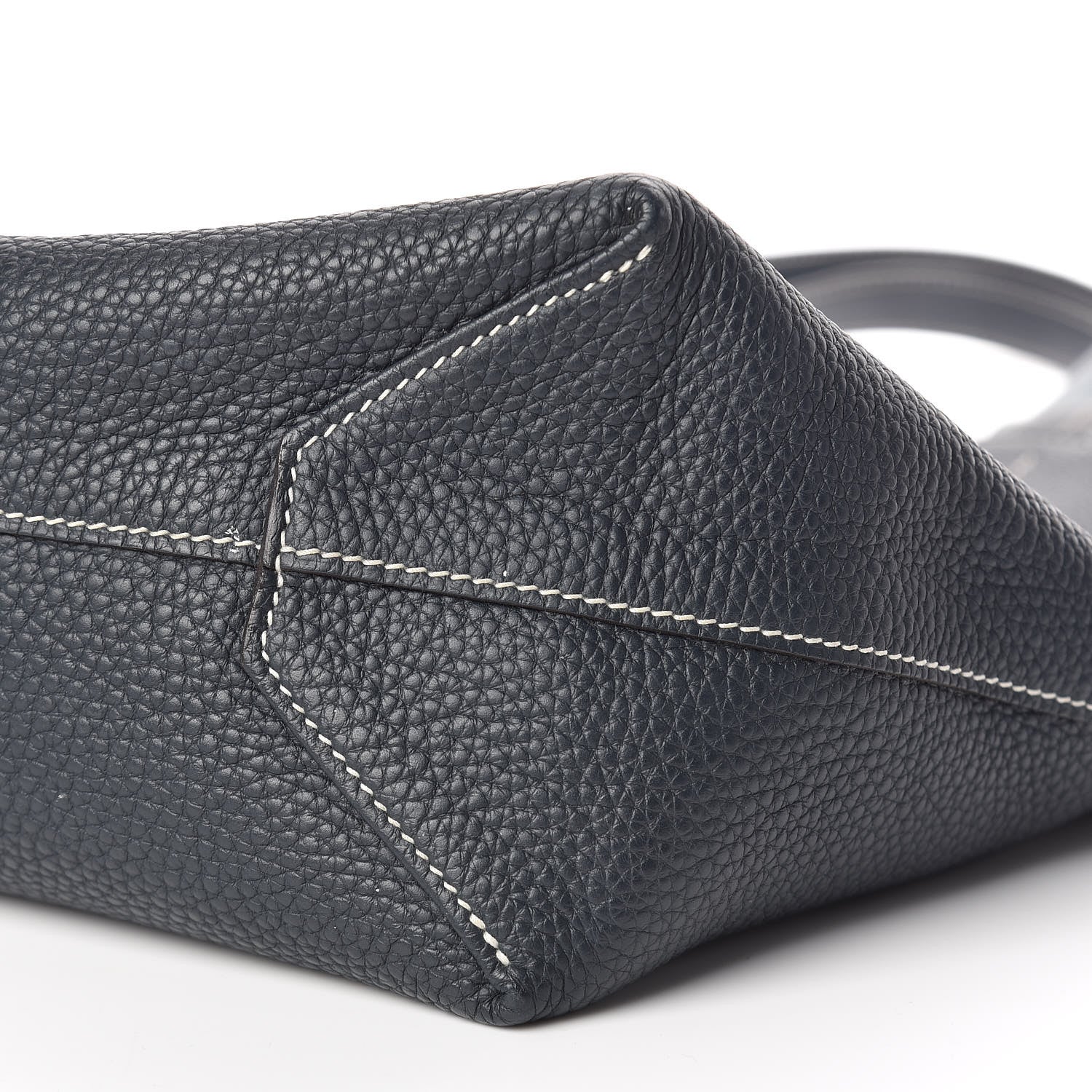 Hermes Taurillon Clemence Double Sens 36 Reversible Tote Bleu Lin Bleu Obscur 7 of 18
