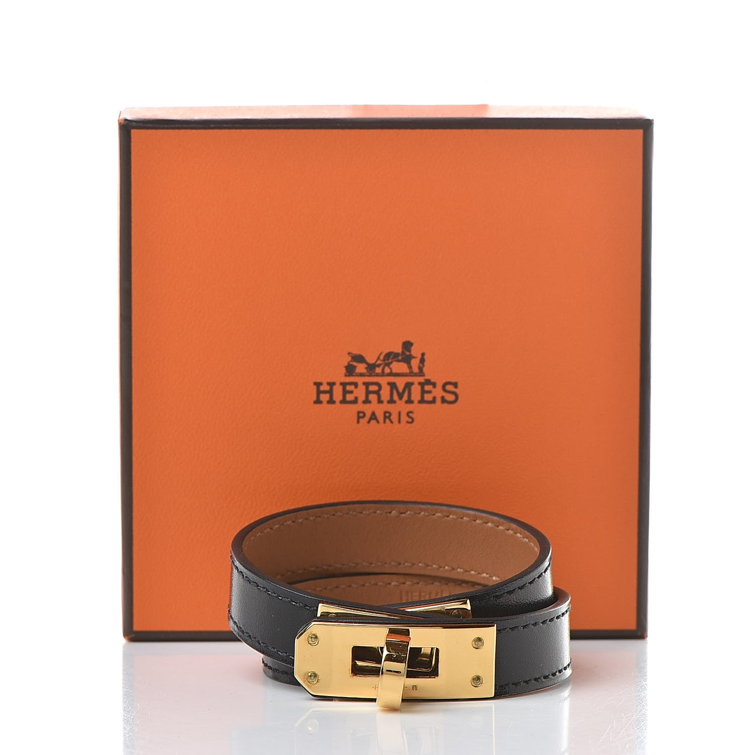 Hermes Box Kelly Double Tour Bracelet XS Black 7 of 7