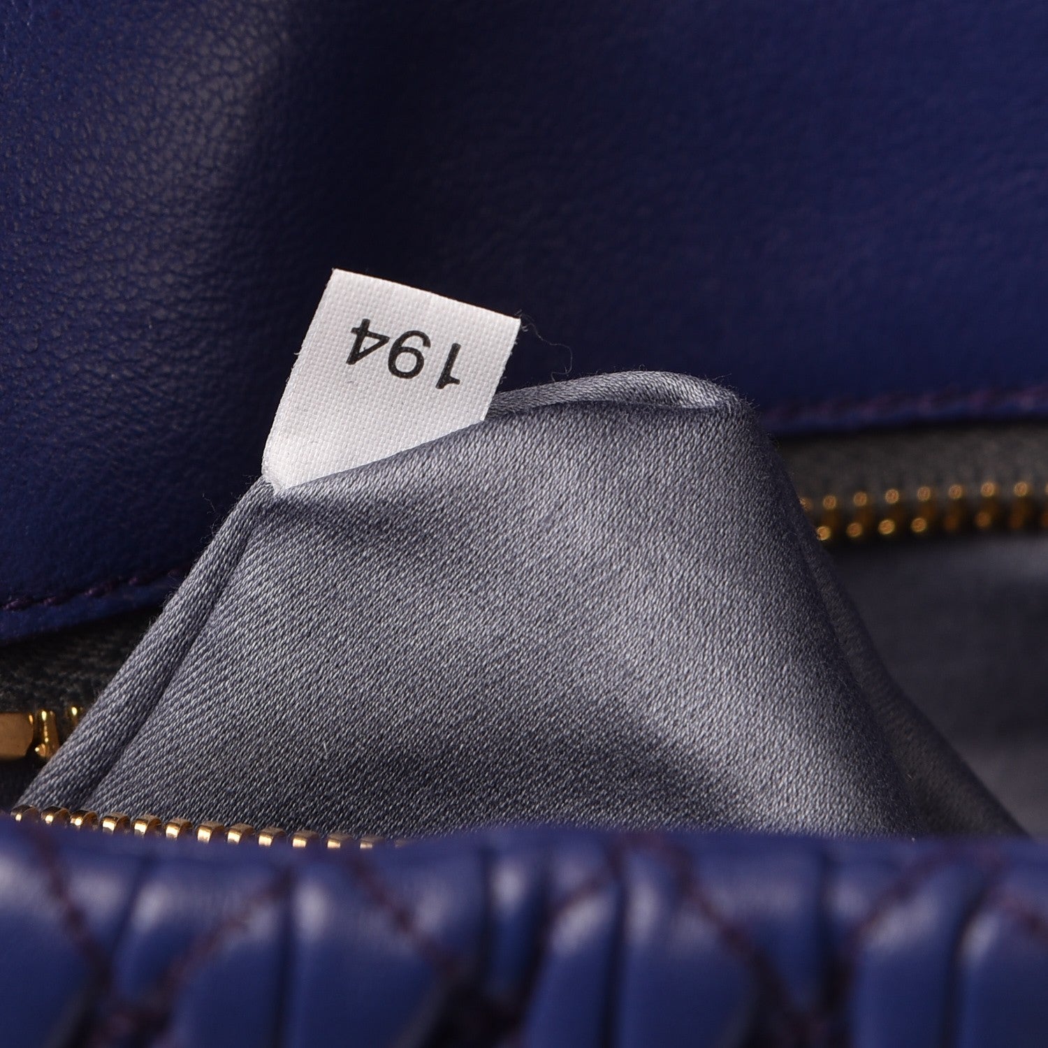 Miu Miu Nappa Matelasse Crystal Flap Clutch Dark Blue 8 of 9