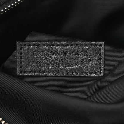 Saint Laurent Raffia Linen Calfskin Rive Gauche Tote Black 7 of 10