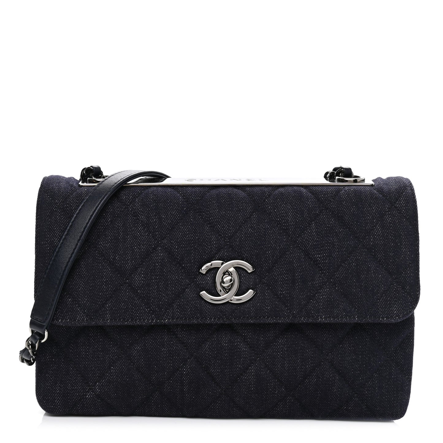 Denim Quilted Medium Trendy CC Flap