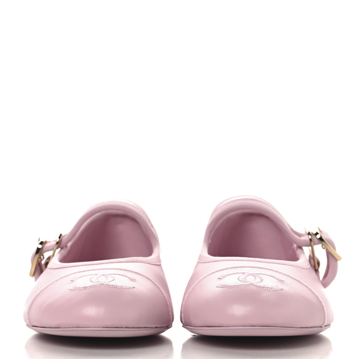 Chanel Lambskin Mary Jane Flats 36 Light Pink 3 of 10