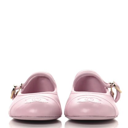 Chanel Lambskin Mary Jane Flats 36 Light Pink 3 of 10