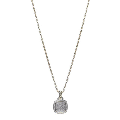 David Yurman 18K Yellow Gold Diamond 11mm Albion Pendant Necklace 1 of 6
