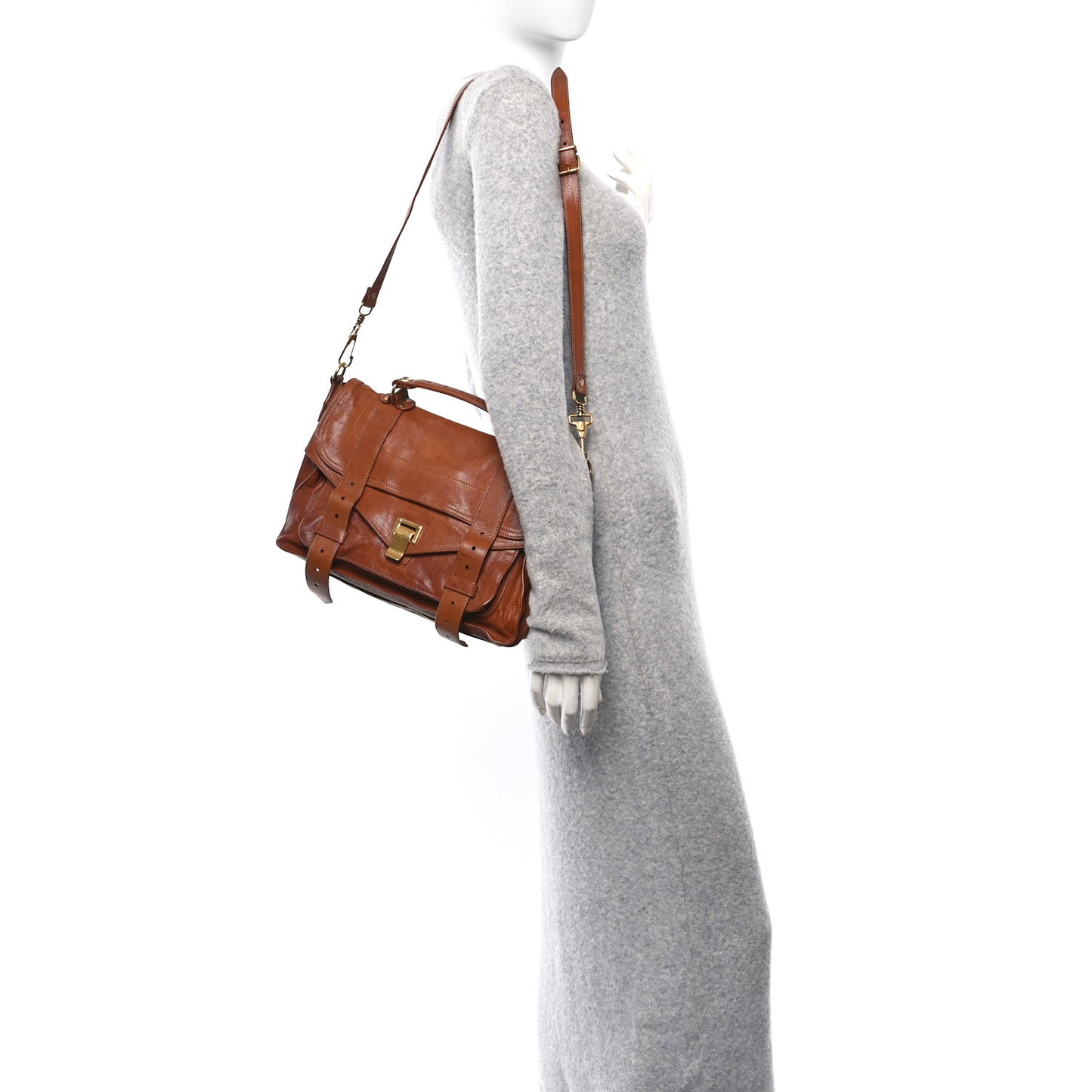 Lambskin Medium PS1 Satchel Saddle