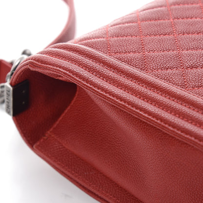 Chanel Caviar Quilted New Medium Boy Flap Dark Red 18 of 19